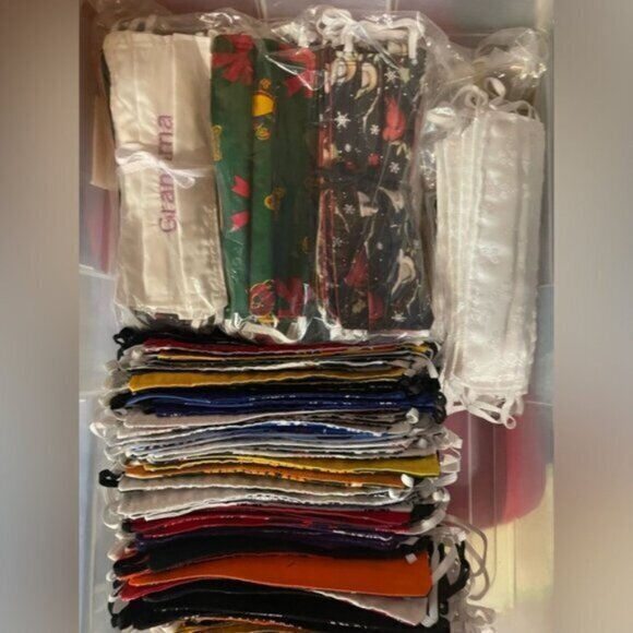 117 Assorted Adult Facemasks Handmade